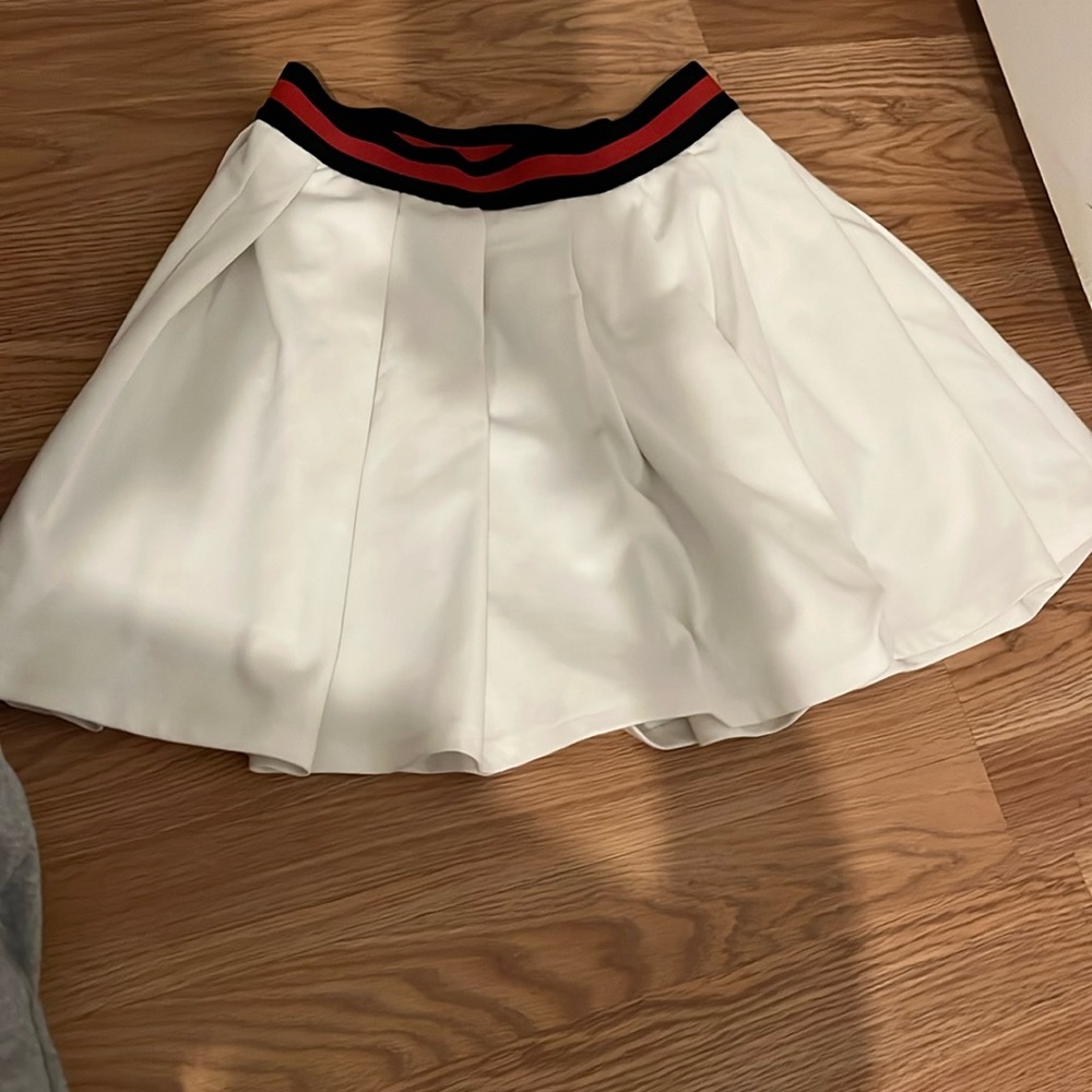 White tennis skirt
